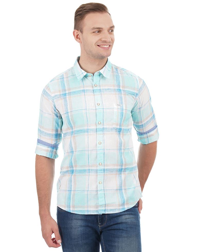 Pepe Jeans London Men Checkered Casual Wear Shirt